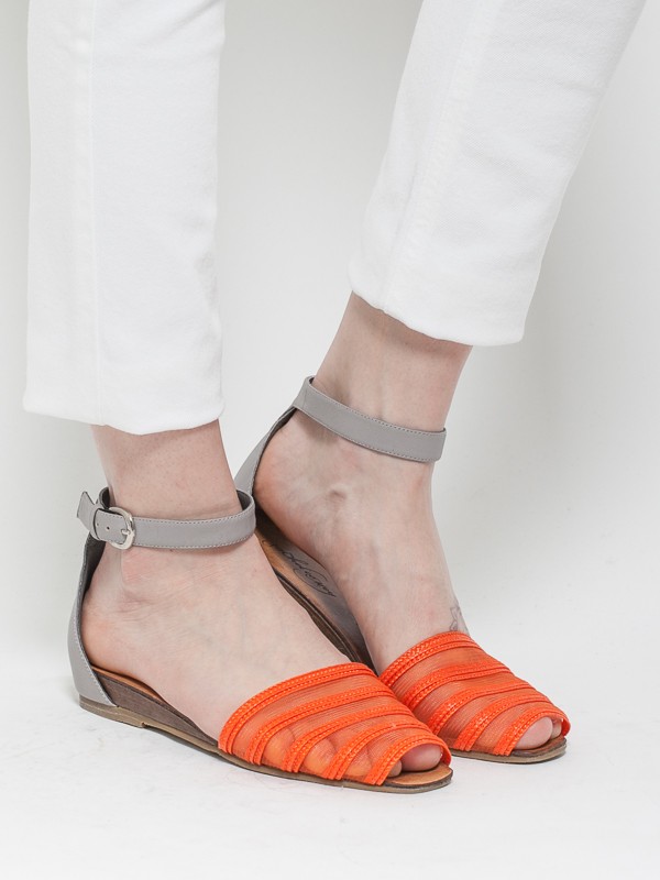 Rachel Comey Faye Straw Sandals Orange