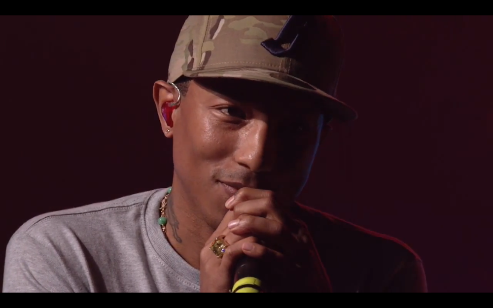 Pharrell Williams performs Get Lucky Live No Daft Punk