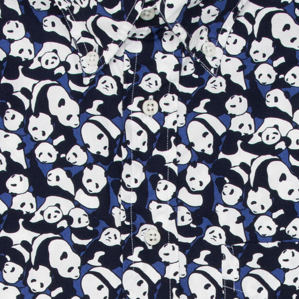 Gitman Bros. Panda Print Short Sleeve Shirt