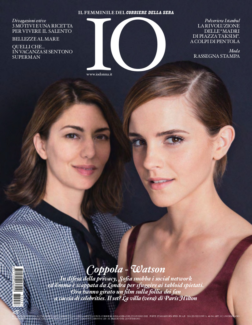 Sofia Coppola & Emma Watson for Io Donna Magazine