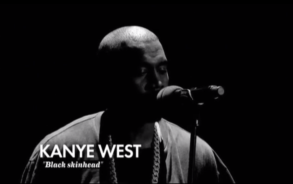 Kanye West Black Skinhead on Le Grand Journal