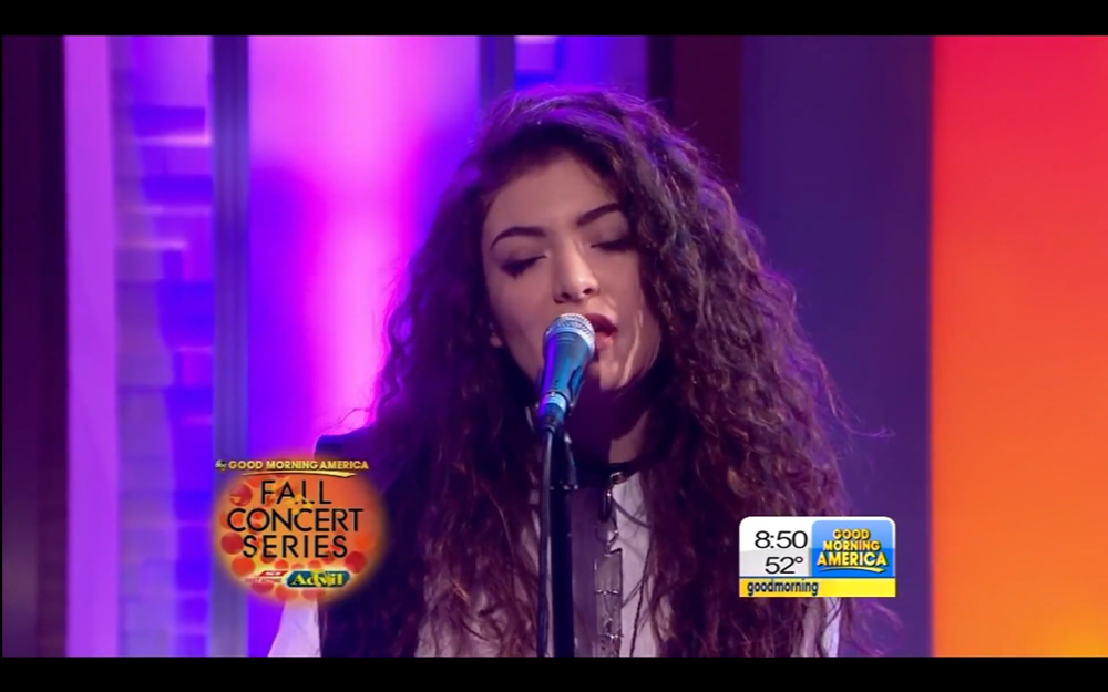 Lorde performs Royals on Good Morning America