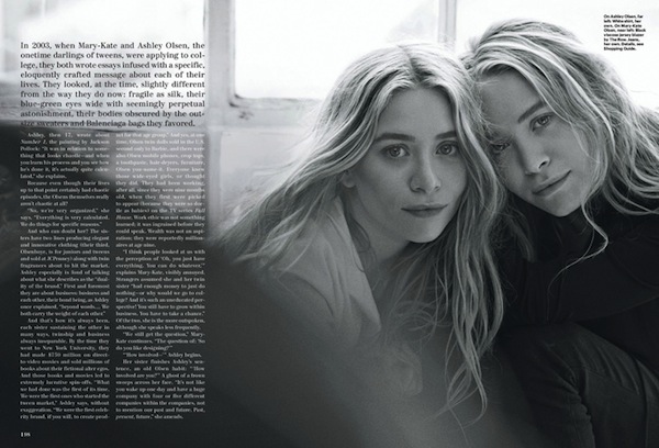 Ashley and Mary Kate Olsen Allure December 2013 Peter Lindbergh-2