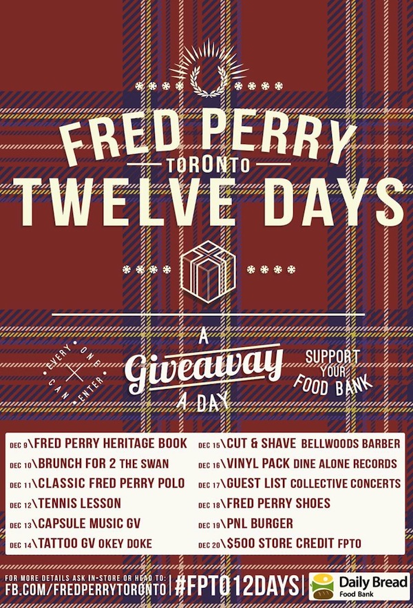Fred Perry Twelve Days Giveaway