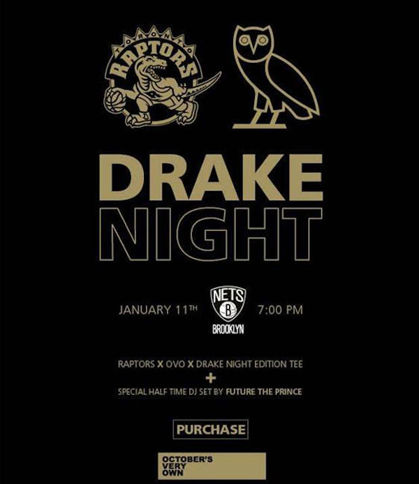 Toronto Raptors host Drake Night on January 11th 2014