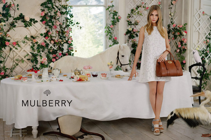 Cara Delevingne for Mulberry SS 2014
