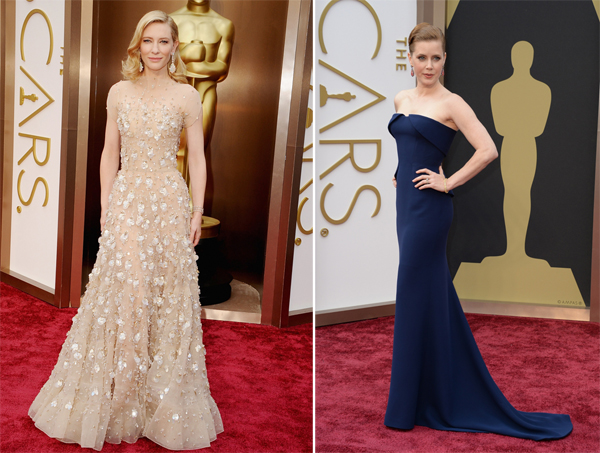 Cate Blanchett in Giorgio Armani & Amy Adams in Gucci Couture and Tiffany & Co Oscars 2014