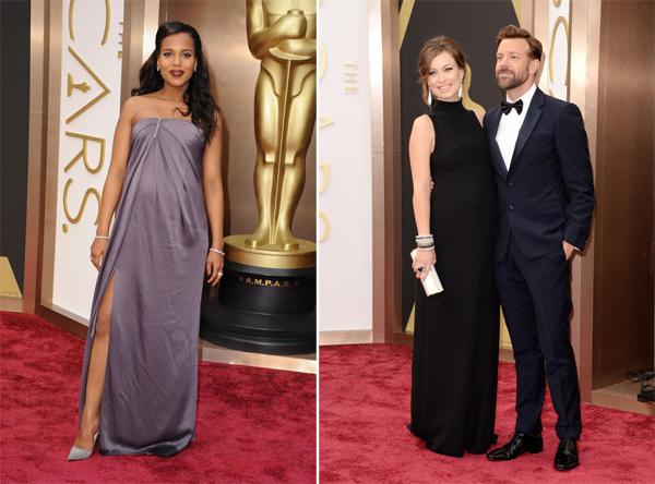 Kerry Washington Jason Wu & Olivia Wilde in Valentino and Jason Sudeikis in Prada Oscars 2014