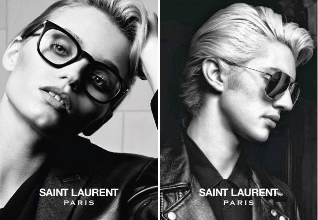Abbey Lee Kershaw & Jeff Fribourg for Saint Laurent Paris Eyewear SS 2014