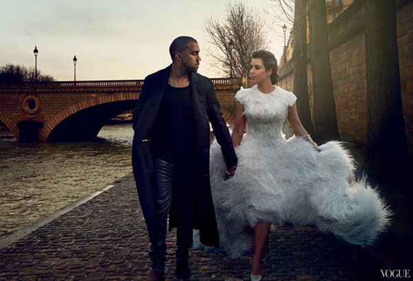 Kanye West Kim Kardashian North West in Vogue April 2014