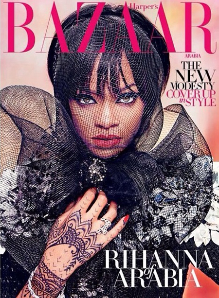 Rihanna for Harpers Bazaar Arabia July August 2014