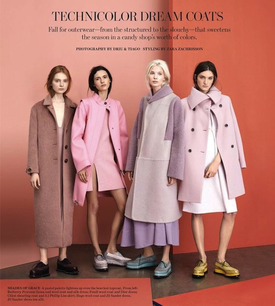 Technicolor Dream Coats WSJ Magazine September 2014