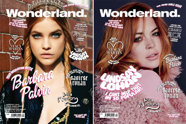 Lindsay Lohan, Saoirse Ronan, Stacy Martin, & Barbara Palvin for Wonderland Magazine Fall 2014