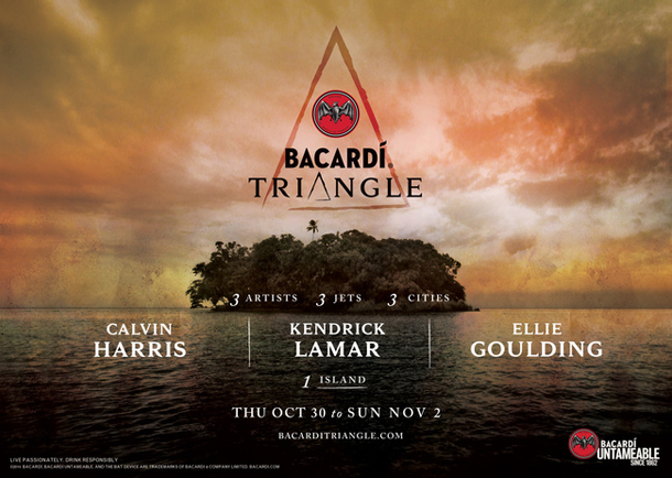 BACARDi Triangle with Calvin Harris Kendrick Lamar Ellie Goulding