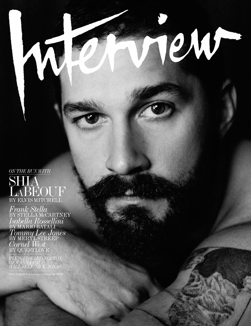 Shia LaBeouf for Interview Magazine Cover
