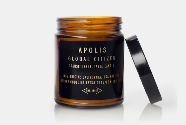 Apolis Transit Issue Table Candle in Cypress Fig
