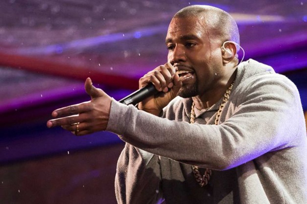 Kanye West performs at World AIDS Day RED Concert