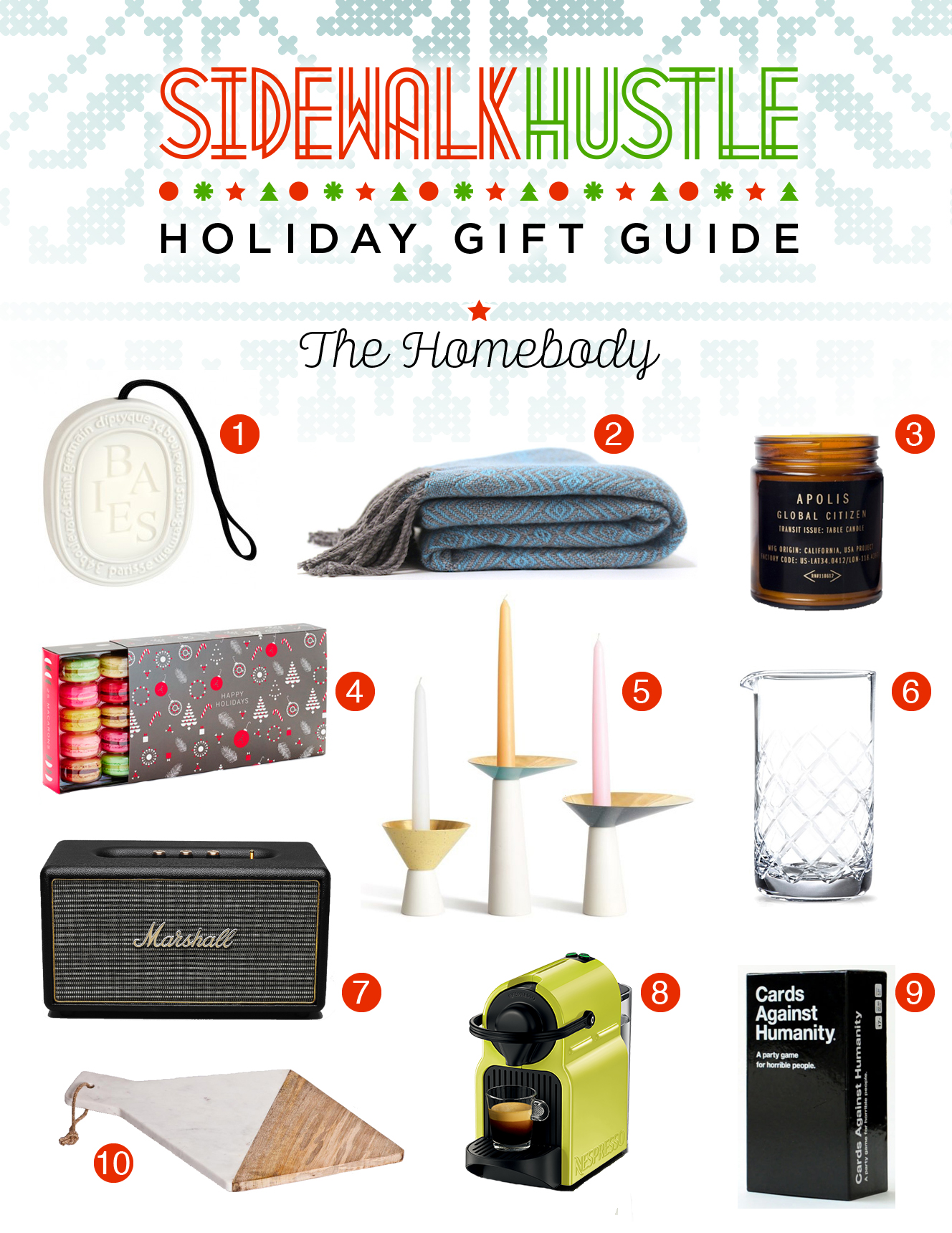 Sidewalk Hustle Holiday Gift Guide 2014 - The Homebody