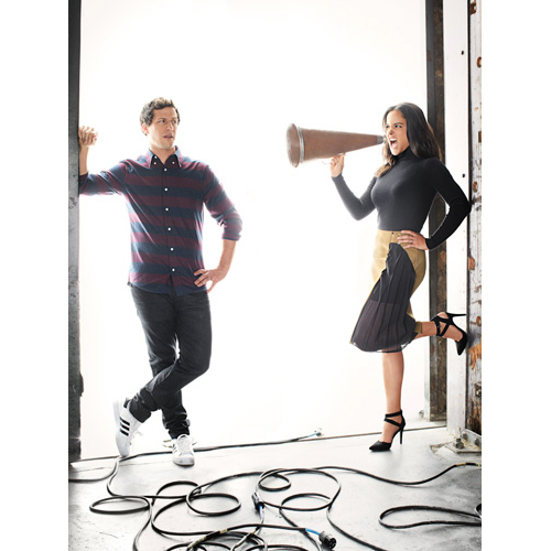 Melissa Fumero & Andy Samberg of Brooklyn Nine-Nine for Good Housekeeping January 2015-5