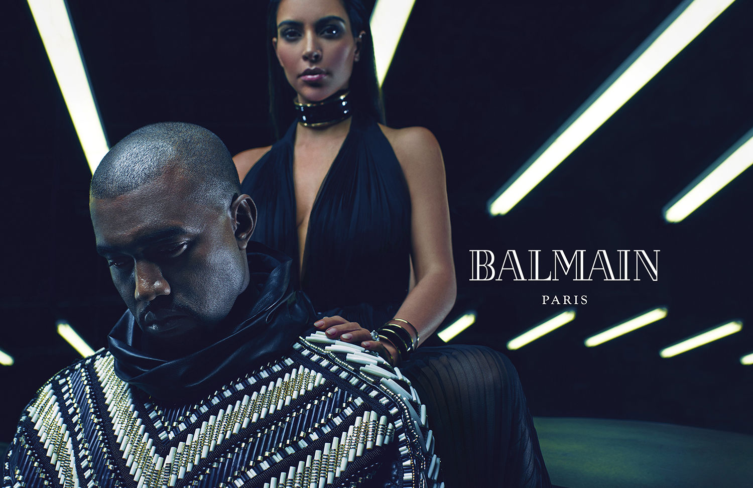 Kanye West & Kim Kardashian for Balmain Spring Summer 2015-2