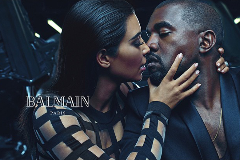 Kanye West & Kim Kardashian for Balmain Spring:Summer 2015