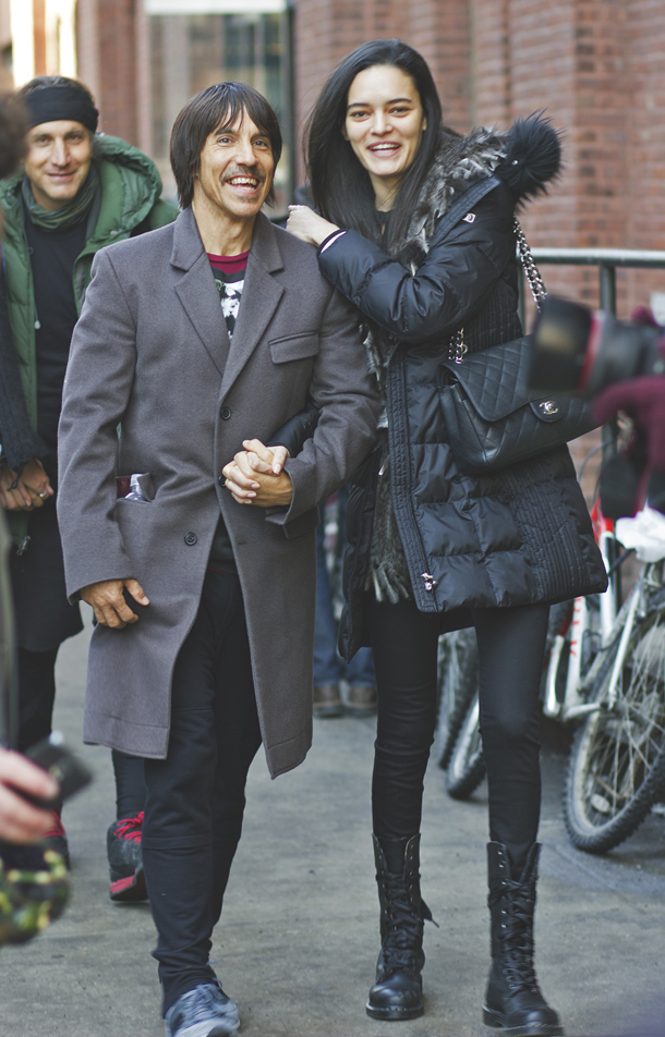 NYFW 2015 Street Style Anthony Kiedis Helena Vestergaard